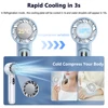 Handheld Fan with Semiconductor Refrigeration Cooling Fan 4000mAh USB Rechargeable Mini Portable Hanging Neck Fan for Outdoor 3