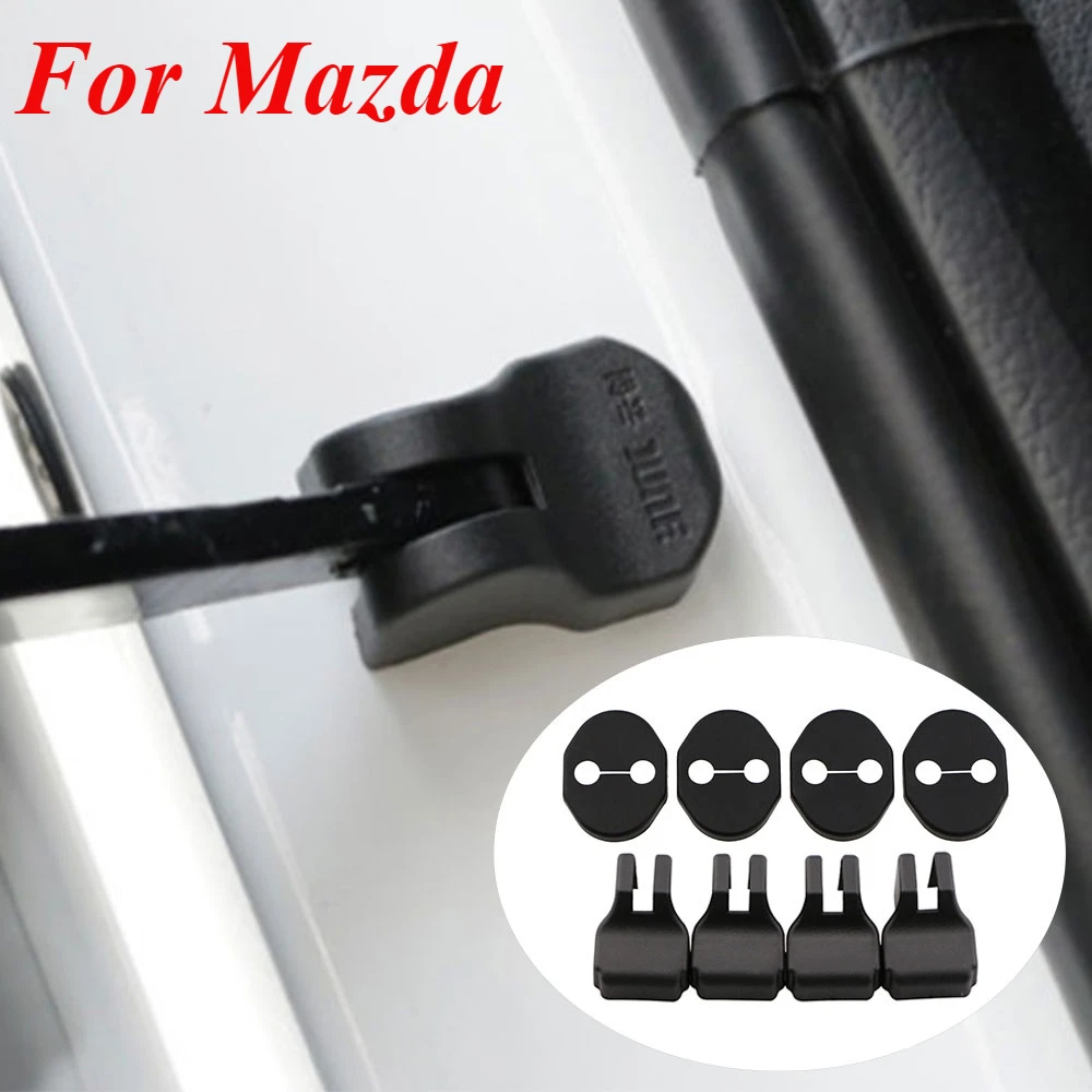 Car Door Lock Cover for Mazda 2 3 5 6 8 CX5 CX-5 CX7 CX-7 CX-9 MX-5 ATENZA ABS Door Stopper Protective Sticker Accessories car door lock cover