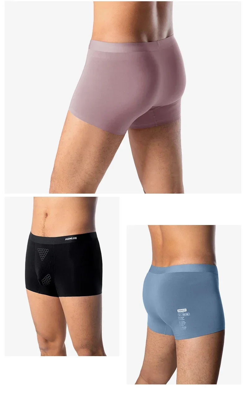 AONIJIE 3PCS männer Sport Unterwäsche Boxer Shorts Höschen Atmungsaktive Laufen Fitness Gym Professionelle Anti-reibung Unterhose – Detail 15