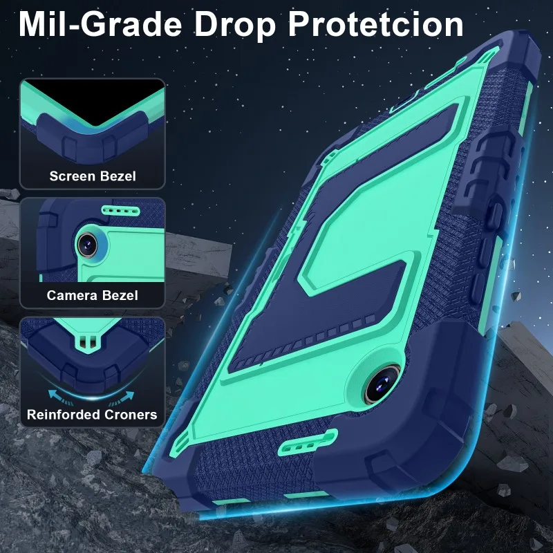 Heavy Duty 8.7-Inch Tablet Case with Stand & Shoulder Strap