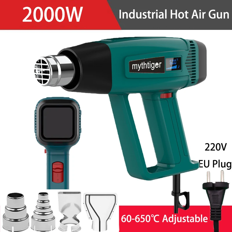 2000W Heat Gun Temperature Hot Air Gun Power Tool for soldering