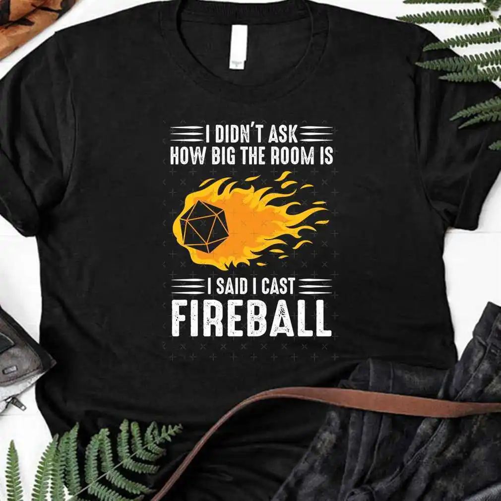 I Cast Fireball Wizard Wizard Dm Ttrpg Classic T Shirt Maniche Lunghe O Corte
