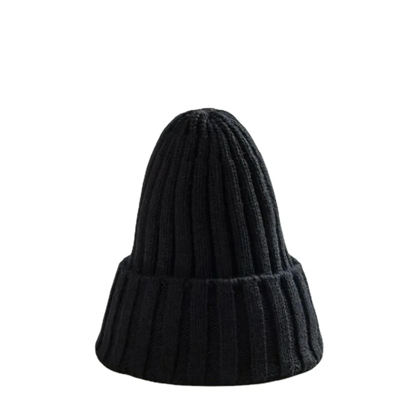 Winter Knitted Hat For Women Acrylic Beanie Unisex Elastic Warm Hip Hop Cap Soft Baggy Bonnet шапка женская Wholesale 2