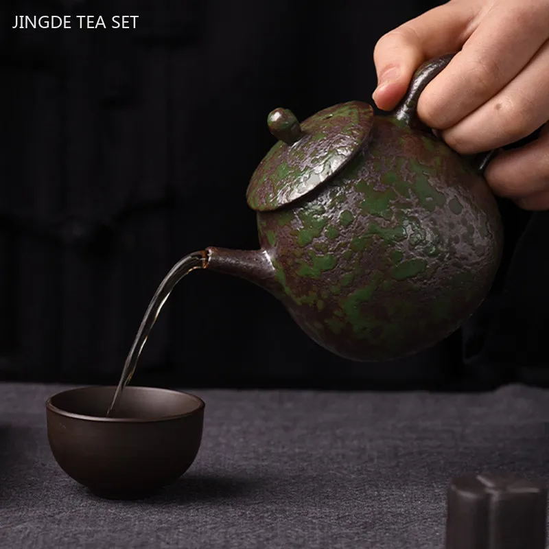 200ml Antique Handmade Ceramic Teapot High Quality Filter Beauty Pot Chinese Dragon Egg Tea Kettle Customized Tea Infuser