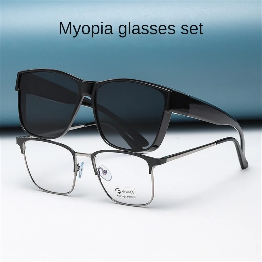 

2024 New Fashion Polarized Sunglasses Cover Over Myopia Prescription Glasses Portable Men Women Vintage Fishing Driving Eyewear