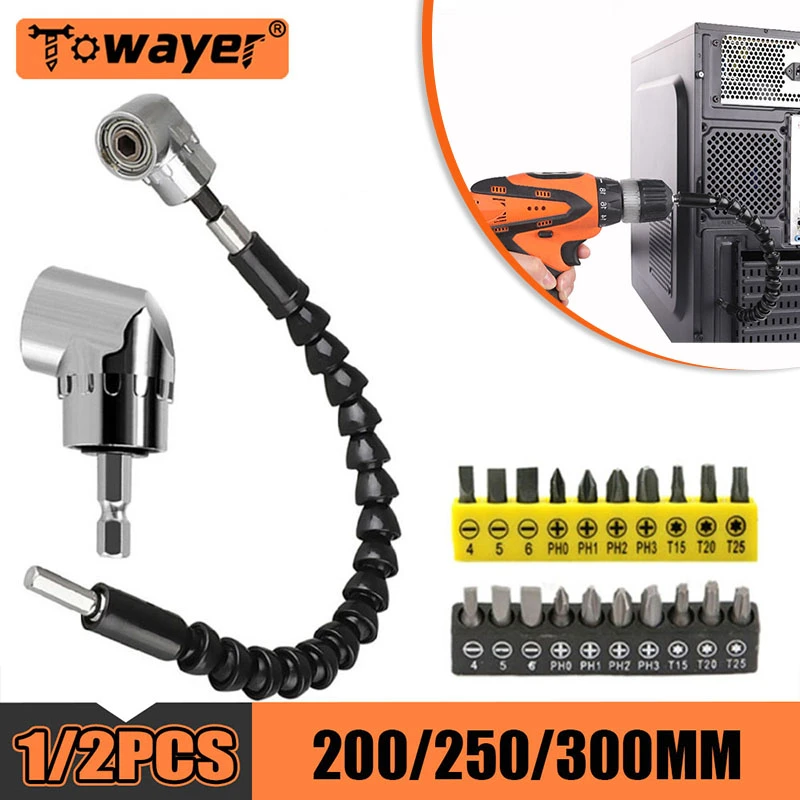 105 Degree Right Angle Drill Attachment Adjustable Nozzles Extension