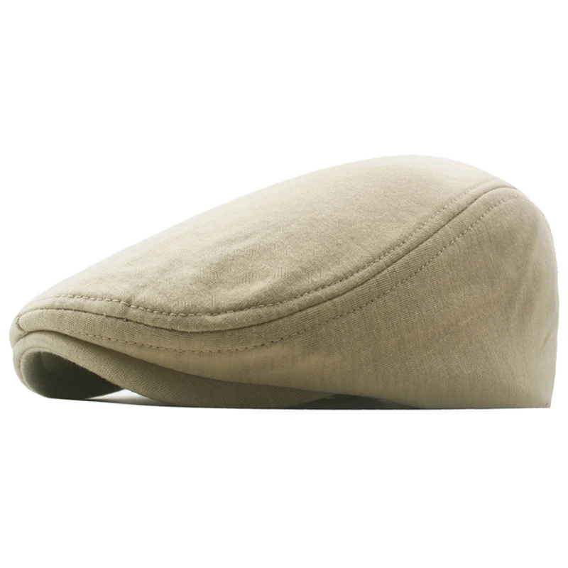 Cotton Newsboy Caps Autumn Winter Beret Male Horn Retro Solid Peaked Cap Forward Hat For Men Protection Elasticity Peaky Blinder casual hat