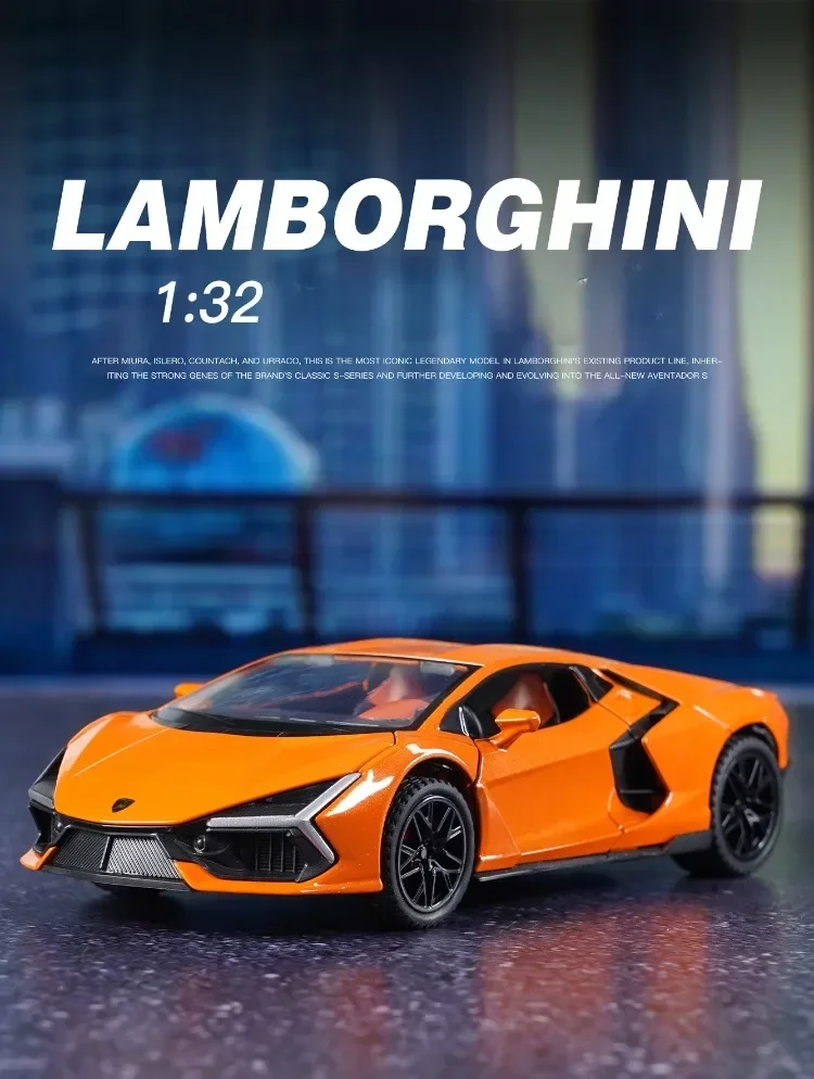 Lamborghini Revuelto Supercar Model Diecast Simulation 1/32 Metal