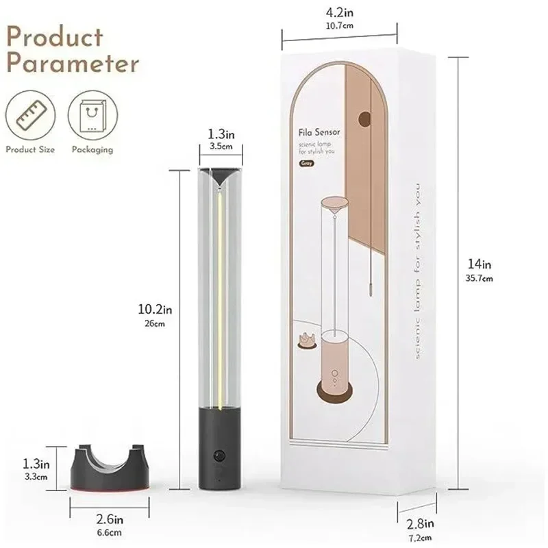 Cordless Desk Lamp USB Rechargeable Bedroom Light