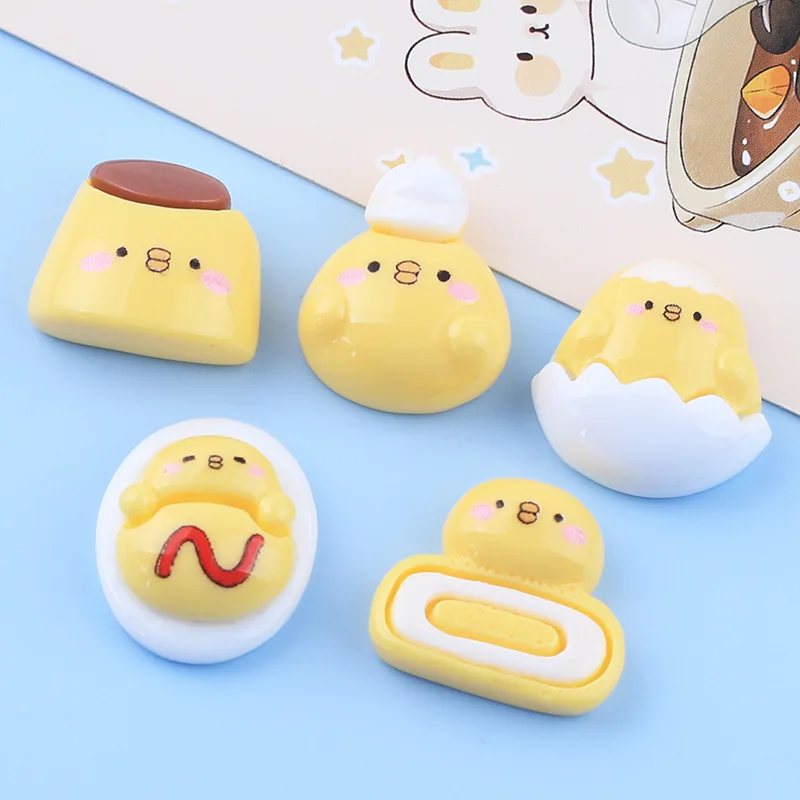 

Resin Baby Chick Cabochons Flatback 20pcs Kawaii Yellow Chick Flat Back Embellishments Resin Decoration Accessories for Hairpin