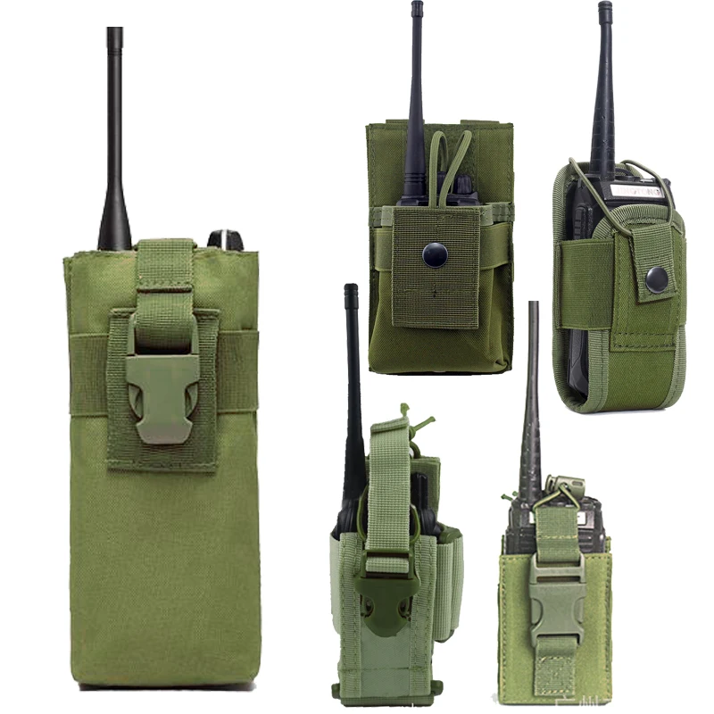 Outdoor Molle Tactical Military Radio Walkie Talkie Holder Bag EDC Pouch Pocket 