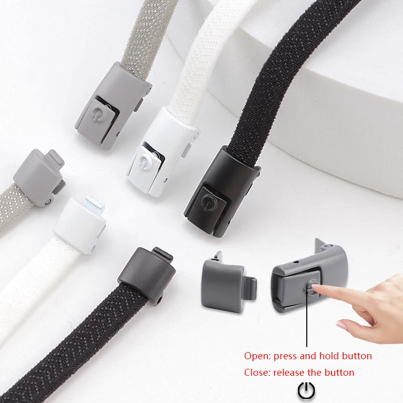 Vibrant No-Tie Elastic Shoelaces with Metal Lock - Convenient and Stylish Footwear Accessory
