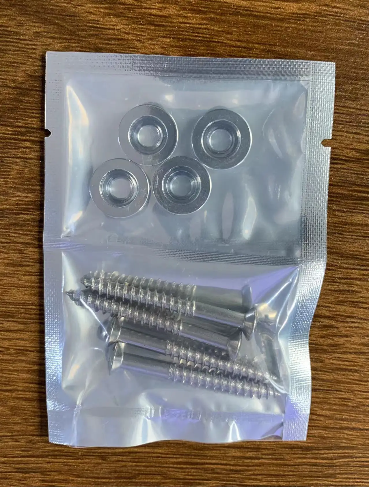 4pcs neck joint brass bushings with screws for electric guitar and bass