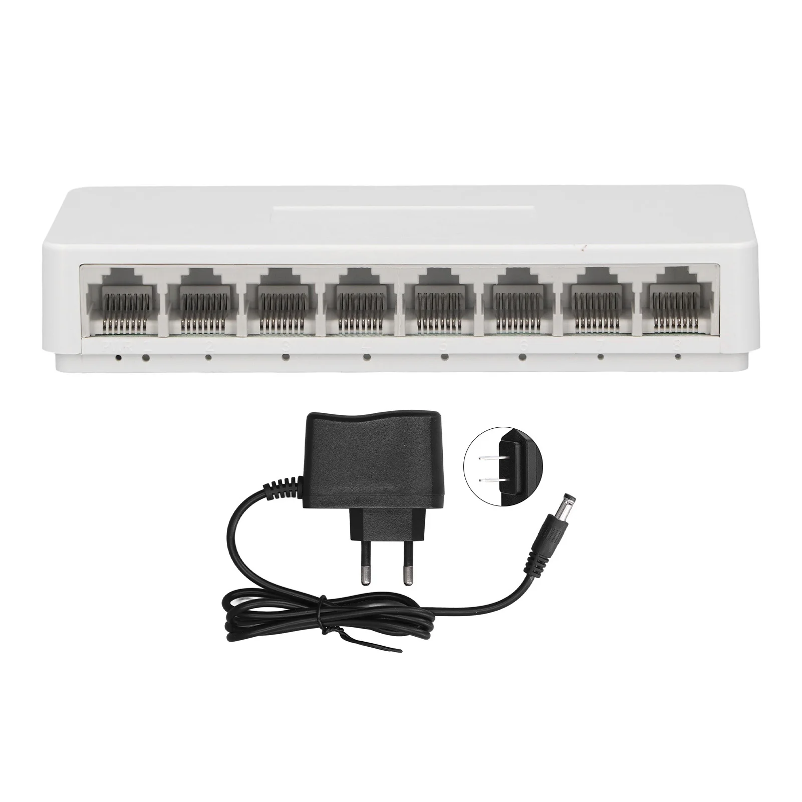 

Сетевой концентратор, 8 портов, гигабитный Неуправляемый коммутатор Ethernet, домашний сетевой концентратор, разветвитель Ethernet для камеры наблюдения от 100 до 240 В