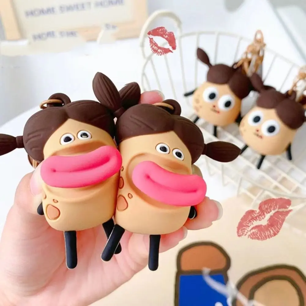 Capelli Fritti Patata Re Occhi Grandi Bocca Di Salsiccia Portachiavi Bocca Di Salsiccia Bocca Grande Ragazza Brutta Bocca Di Salsiccia Portachiavi Spr