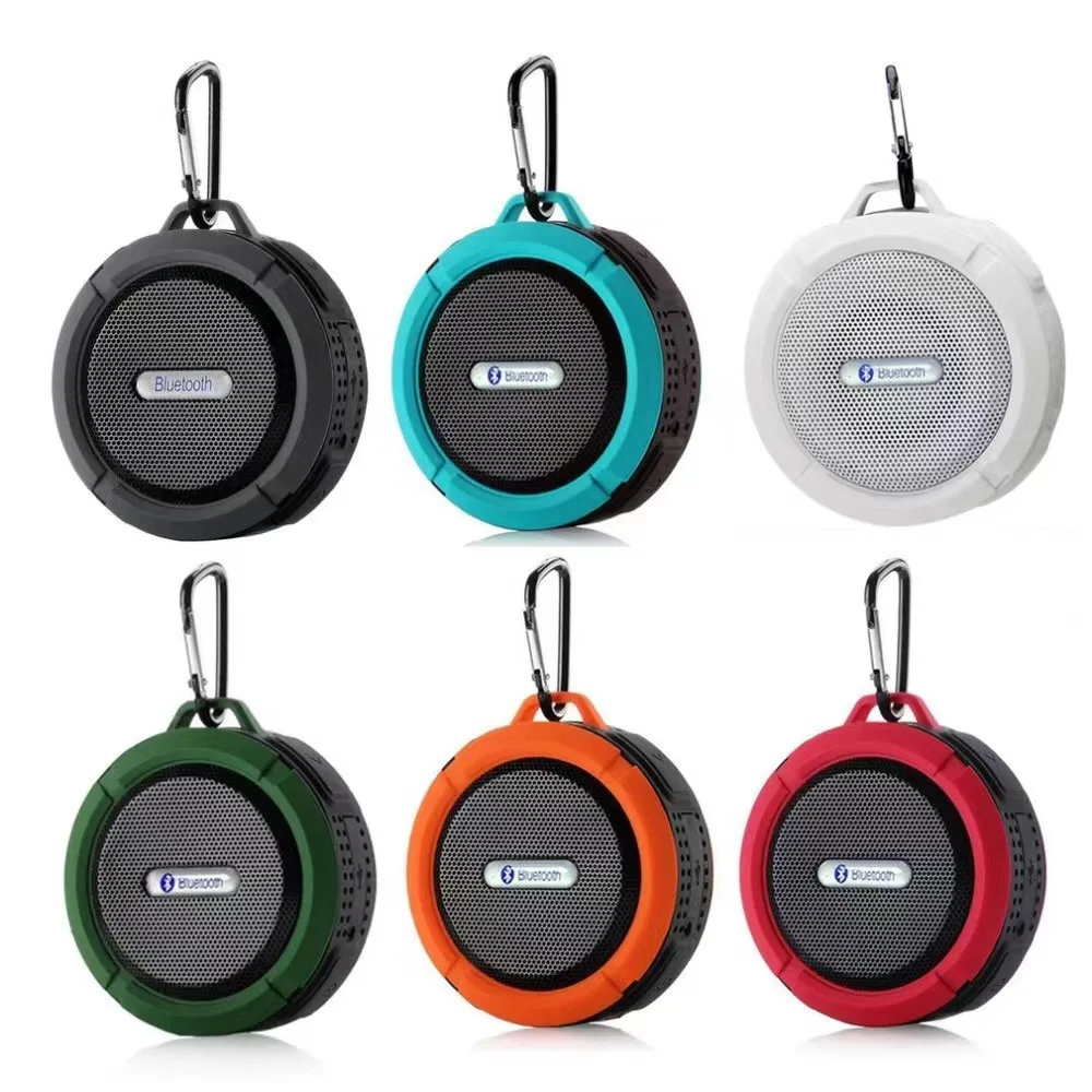

C6 Portable Bluetooth Speaker Wireless Waterproof Suction Cup Outdoor Sport Sound Box Mini Audio Subwoofer TF Mobile Loudspeaker