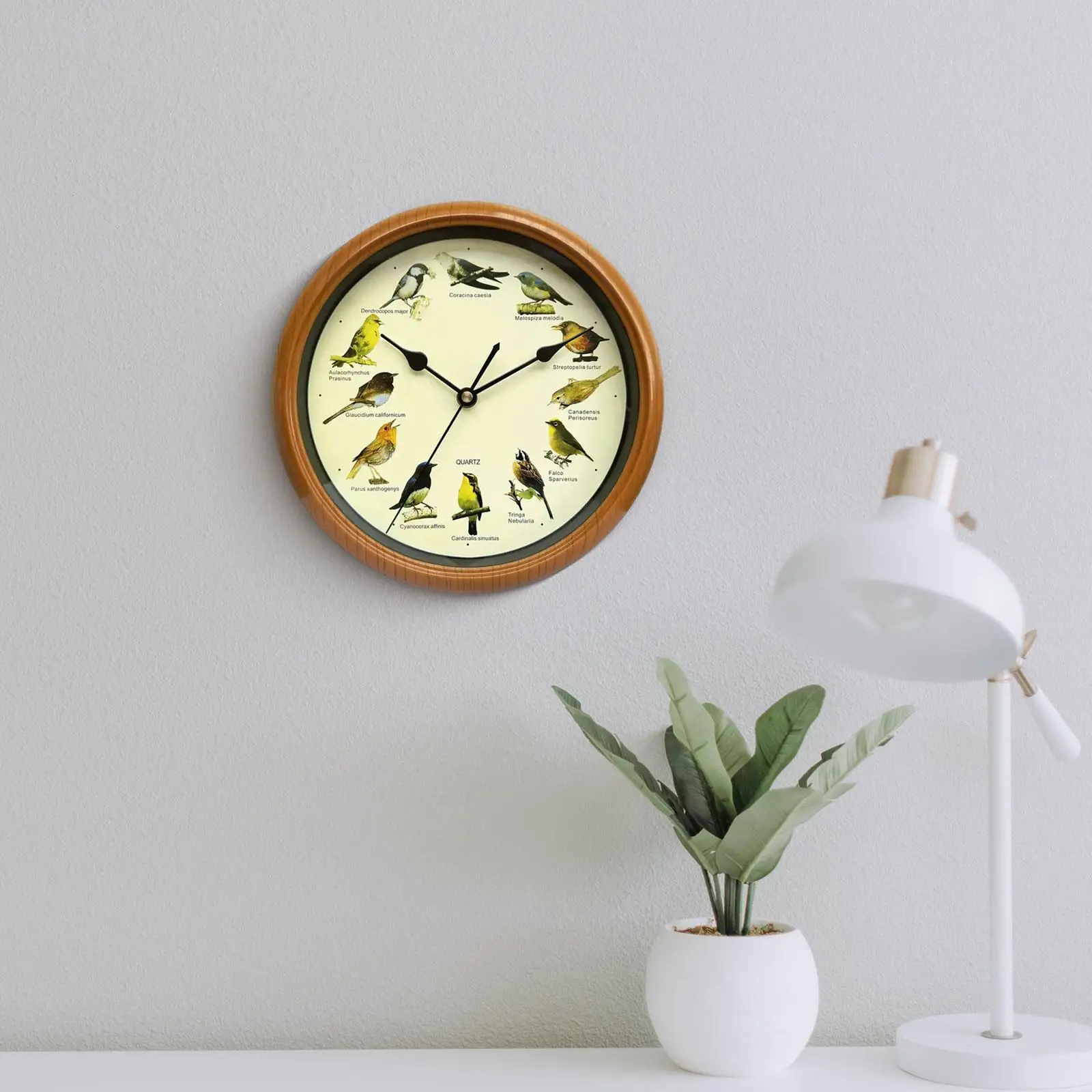 Wall Clock Novelty Multipurpose Housewarming Gifts Birdsong Alarm Clock for Kitchen Holiday Gatherings Living Room Bedroom