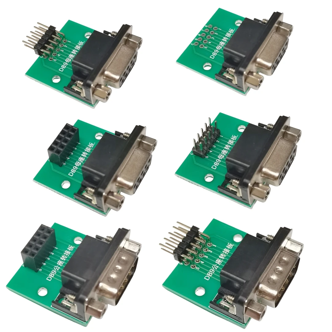 TZW DB9 Male and Female Base Test Board 9P Male and Female Base Adapter Board To 2.54DIP Data Cable Adapter PCB