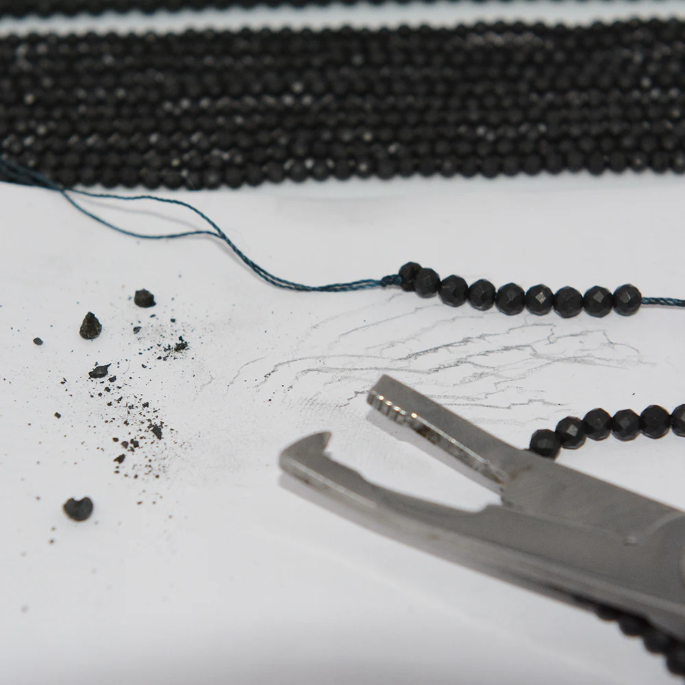 Natural Genuine Shungite Faceted Round Beads 2mm/3mm/4mm, Surface Not Bright ,For Jewelry Making Natural Gemstones DIY Necklace 6