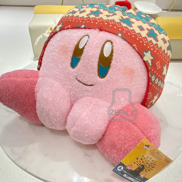 Kawaii Apanese Winter Love Kirby Plush Doll Pillow Game Soft Plushie Decoration Cartoon Cute Toys for Children Birthday Gifts