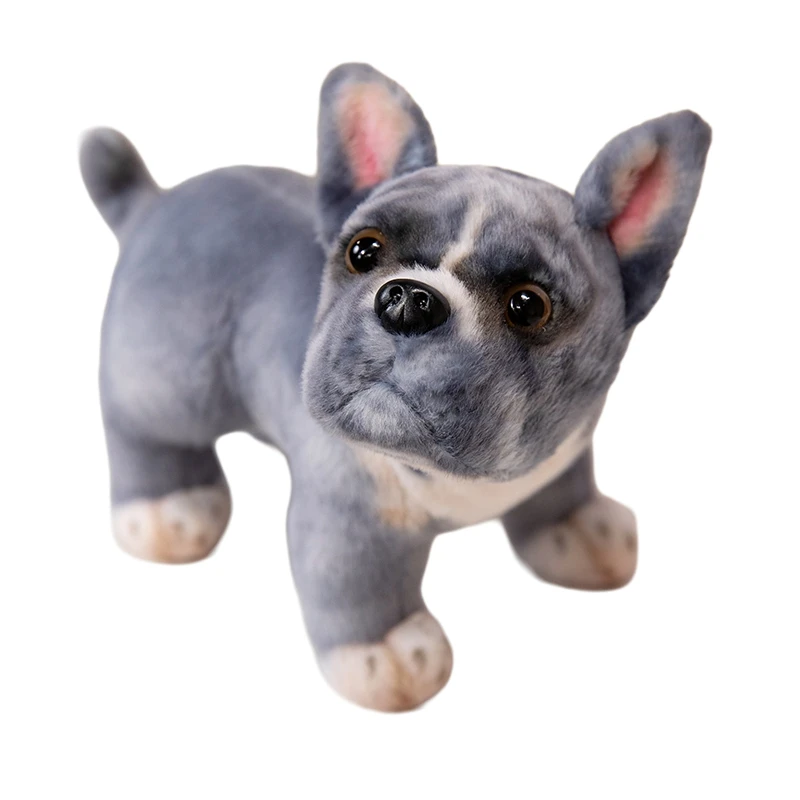 Cute 22cm Standing Bulldog Puppy Plush Toy – Adorable Turning Head Dog Plushie Birthday Gift