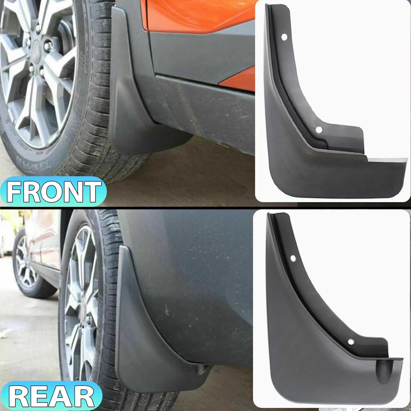 For KIA NIRO DE 2016-2019 4pcs/Set Car Auto Soft Plastic Splash Flaps Fender Guard