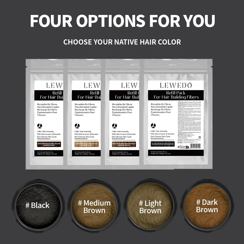 100g Hair Fibers Keratin Hair Building Fiber Powder Instant Growth Thickening Fiber Refill Bag Bald Extension Care Product