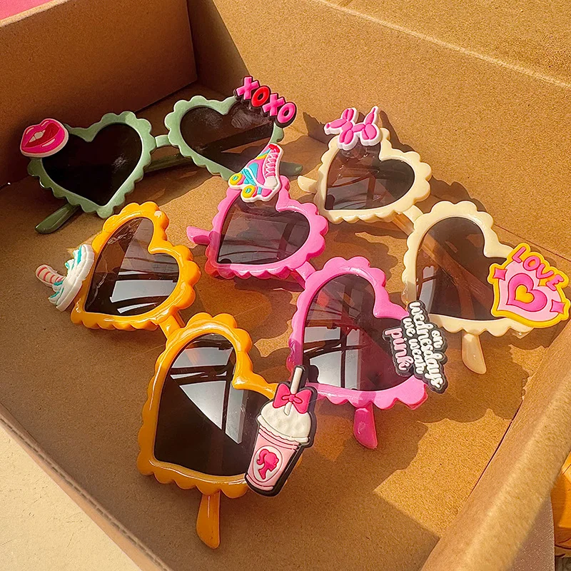 HelloKitty Sunglasses Sanrio Sunshade Sunglasses Beach Photography Cute Cartoon Sunglasses Children Outdoor Shades Glasses Toys