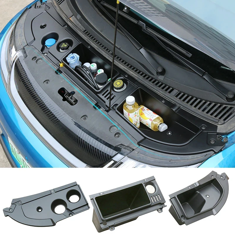 Car Front Trunk Organizer Box For BYD Dolphin Left Rudder Engine Room Storage Box Storage Large Capacity car trunk organizer