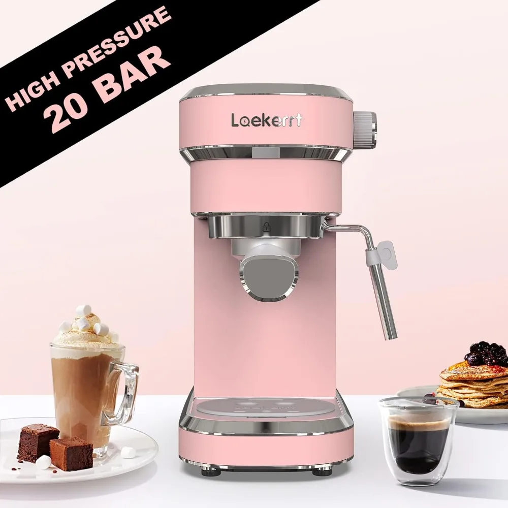 Professional Espresso Machine 20 Bar, Espresso Maker with Milk Frother Steam Wand, Stainless Steel Home Coffee Machines 2