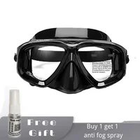 RX Prescription Optical Suba Diving Mask Myopia -1.0 to -8.5 Tempered Lens Anti-fog Free Dive Goggles  freedive 1