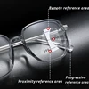 Progressive Multifocal Reading Glasses Anti Blue Light Presbyopia Eyeglasses Near Far Sight Spectacles Hyperopia Diopter To +4.0 5