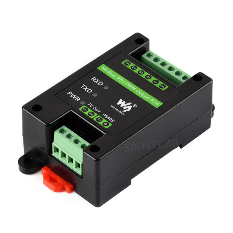 산업용 4채널 PWM RS485 펄스 출력 모듈 Modbus RTU 레일