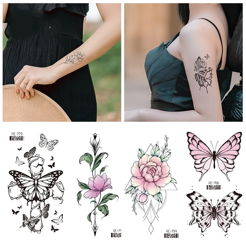 Tattoo Stickers New Thigh Dark System Bow Tattoo Body Lasting Waterproof  Female Sense Of The Net Red Bow Ins Body Art Individual - Temporary Tattoos  - AliExpress