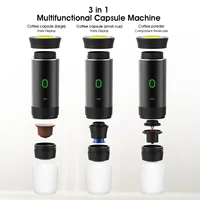 Wireless Electric Portable Espresso Coffee Machine for Car & Home Camping Coffee Maker 3-in-1 Capsule Powder Travel Coffee Maker 2