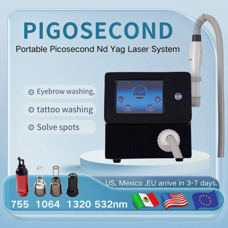 Pico Nd yag 755nm 808nm 1064nm1320nmTattoo Laser Removal Machine Skin Whitening Picosecond Q switch Picosure
