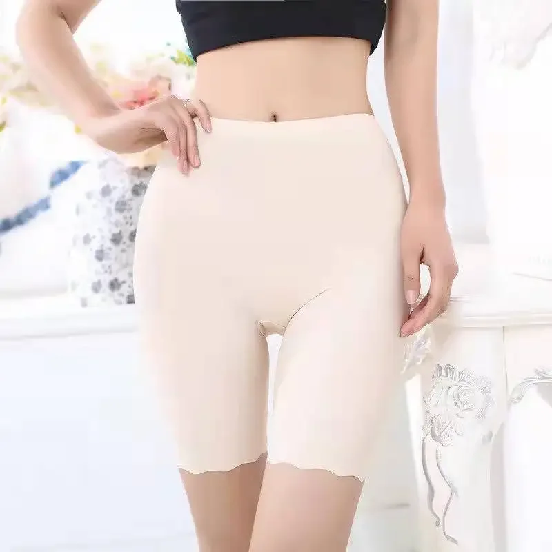 Ice Silk Safety Short Pants Seamless Slim Safety Short Pants Soft Breathable Silk Underwear Skirt Underpants Women Underwear safety shorts safety pants