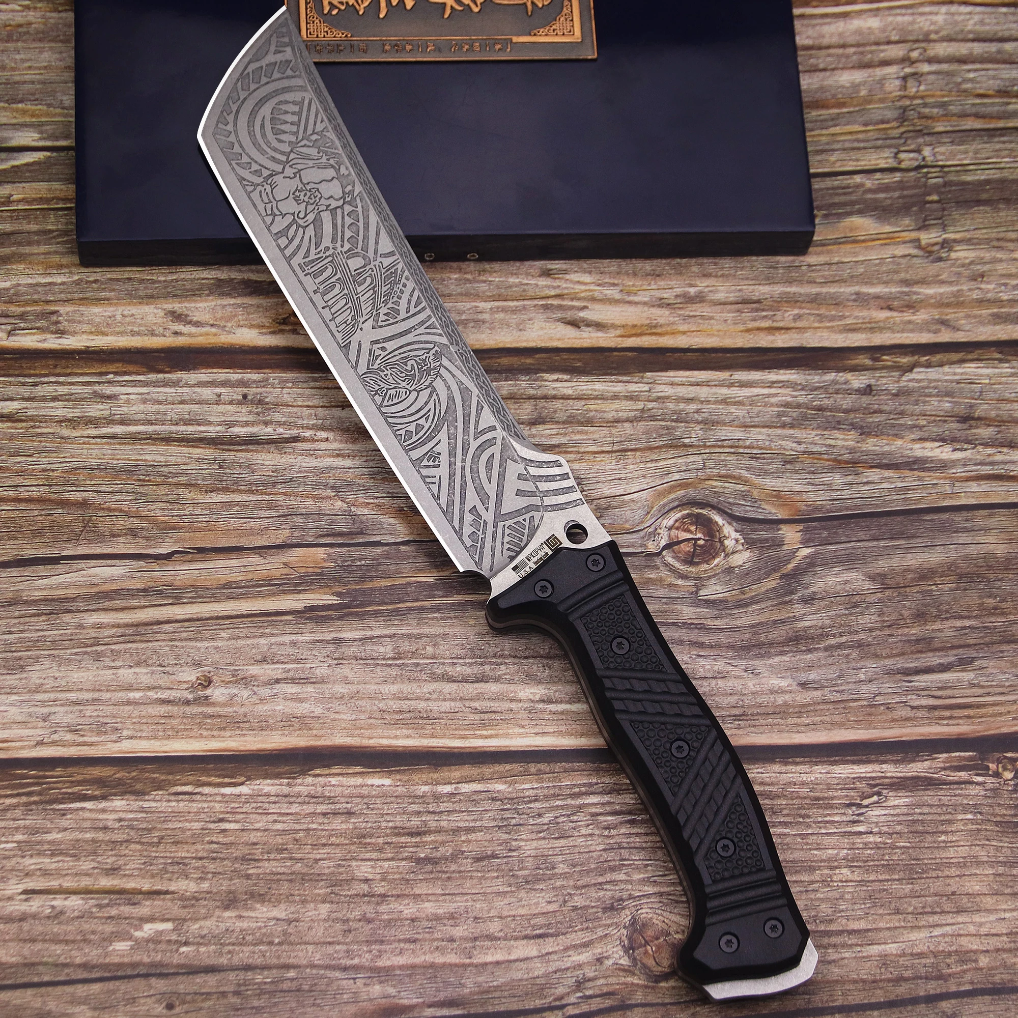 WPKOPYA US (Roman Warrior) multi-purpose farm tool knife, outdoor camping logging knife, jungle tree cutting knife, bamboo knife 3