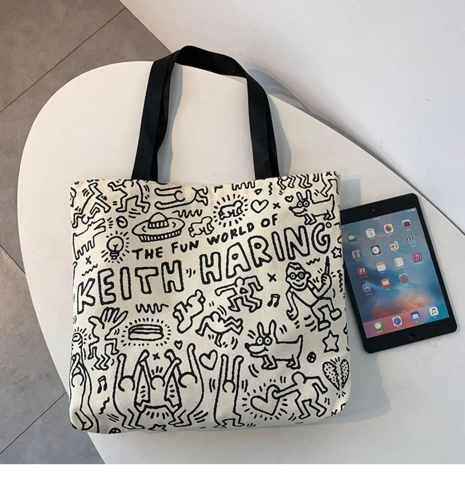 

Women's Canvas Tote Bag Retro Shoulder Bag Canvas Handbags Purse with Zipper Pockets Simple Work Bag