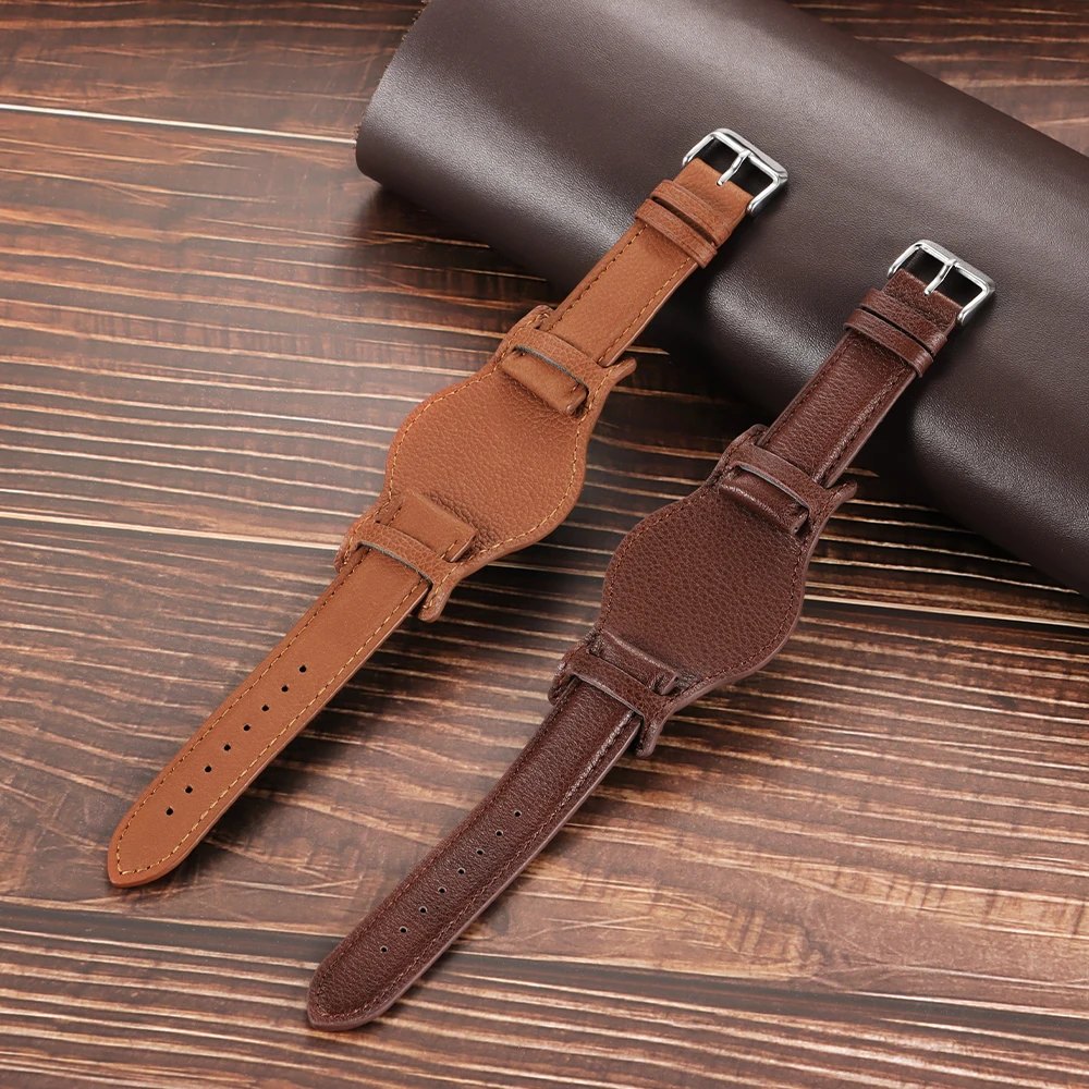 Vintage Leather Watch Strap - Universal Bracelet Replacement for Women & Men Accessories
