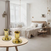 2pcs Taper Candle Holders Candlestick Silver Gold Rod Wax Base For Wedding Party Festival Candlestick Home Decor Candle Holders 5