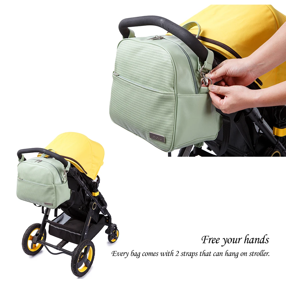 Soboba Diaper Backpack for Newborn Baby Waterproof Multi-function Travel Nappy Changing Bag Patchwork Stylish Diaper Bag