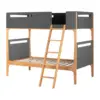 South Shore Bebble Bunk Bed, Twin, Charcoal Gray and Exotic Wood 3