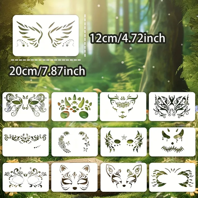 Reusable PET Face Painting Stencils 3