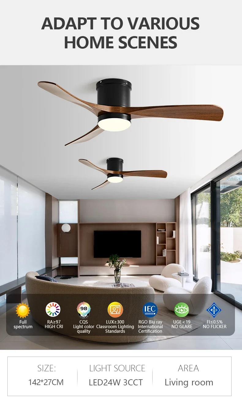 Low Floor Ceiling Fan Light