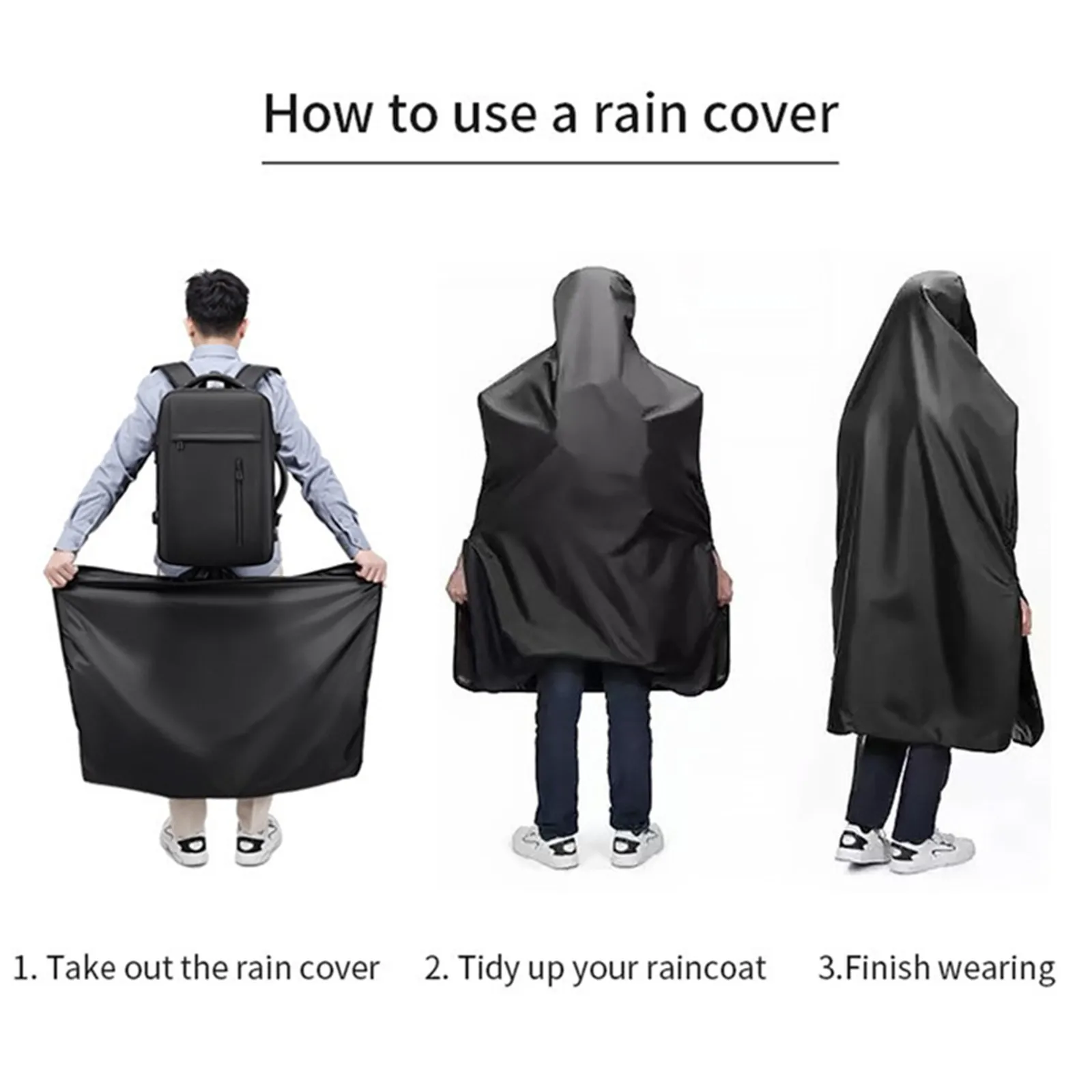 Men Scalable Business Backpack Travel Knapsack Luggage Bag Laptop Storage Pack 17.3 Computer Handbag With Waterproof Raincoat