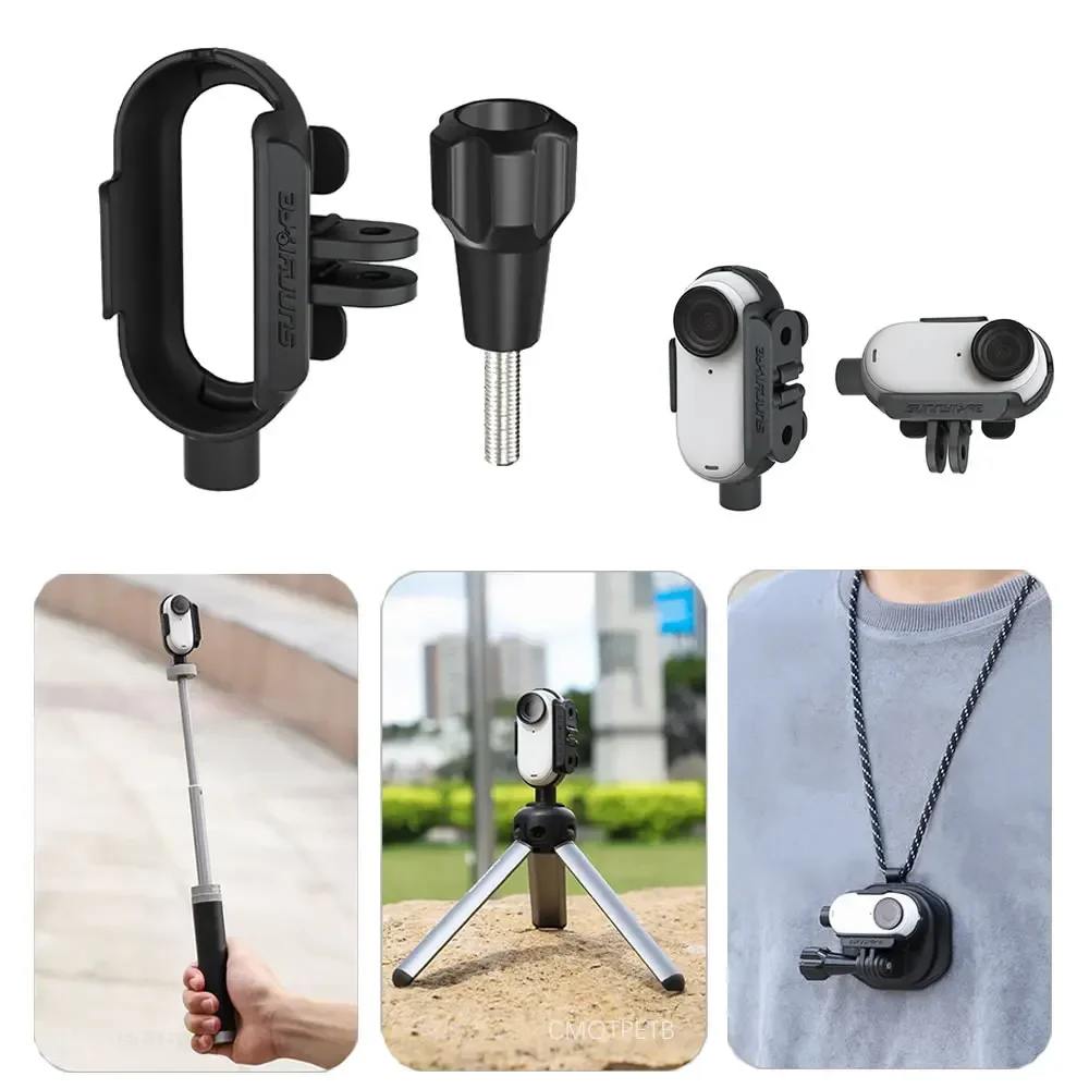 Action Camera Expansion Mount for Insta360 GO 3 Rabbit Cage Frame Mount Protective Shell 1/4 Adapter Protective Accessories