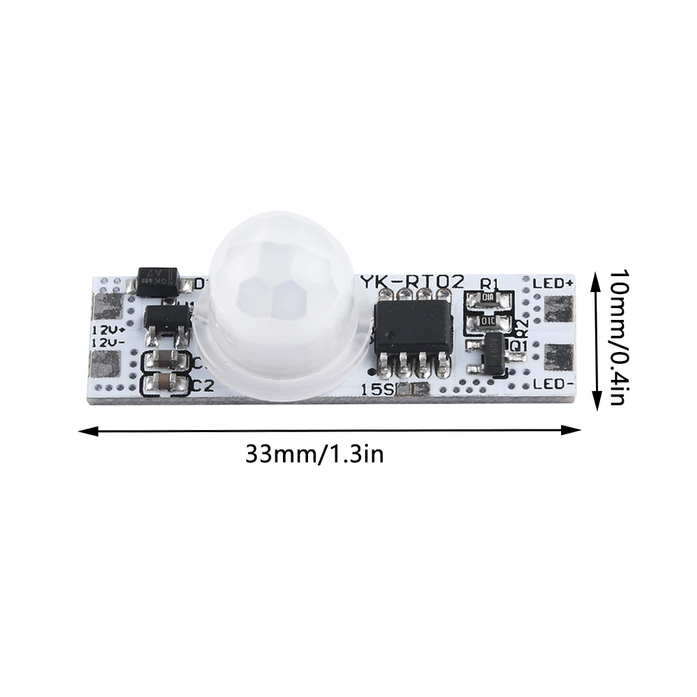 12V DC PIR Motion Sensor Module - Infrared Pyroelectric Detector For Security & Automation