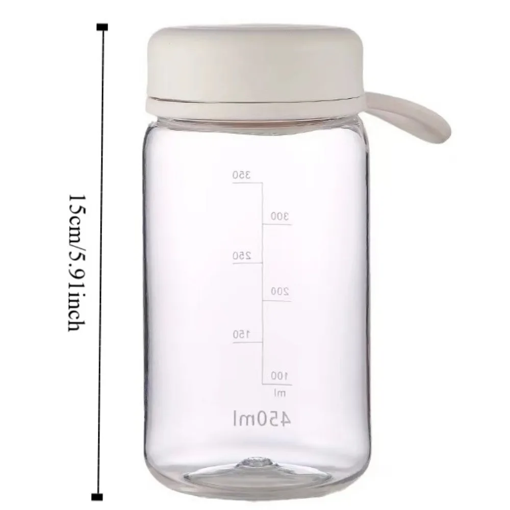 450ml Transparent Plastic Cup Lifting Rope Leakproof Milk Water Bottles Fall Prevention Transparent Drinking Water Bottle