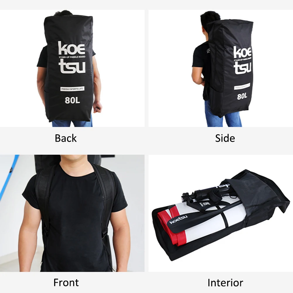 80L/105L Inflatable Stand Up Paddle Board Bag Oxford Portable Standup Paddleboard Cover Case Large Capacity for Outdoor Surfing